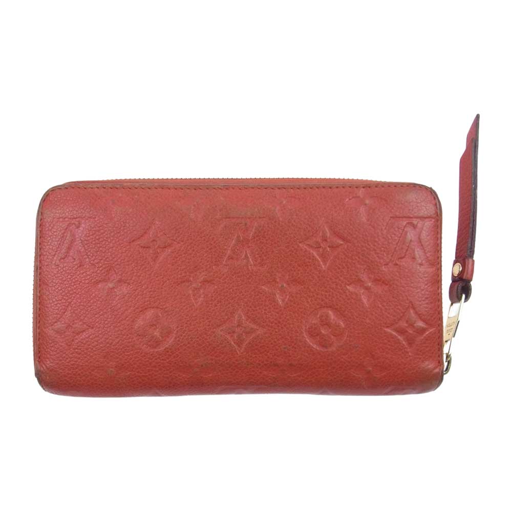 LOUIS VUITTON ルイ・ヴィトン M61865 ジッピー ウォレット モノグラム アンプラント 長財布 レッド系【中古】