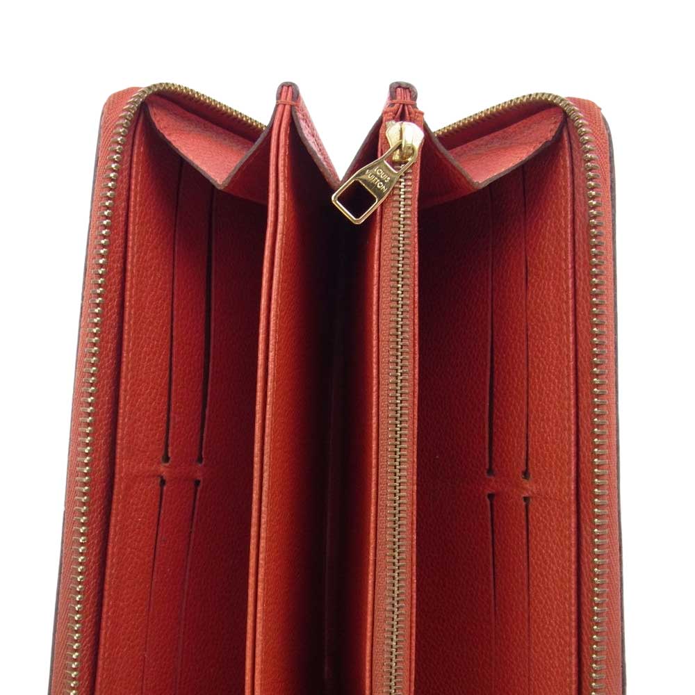 LOUIS VUITTON ルイ・ヴィトン M61865 ジッピー ウォレット モノグラム アンプラント 長財布 レッド系【中古】
