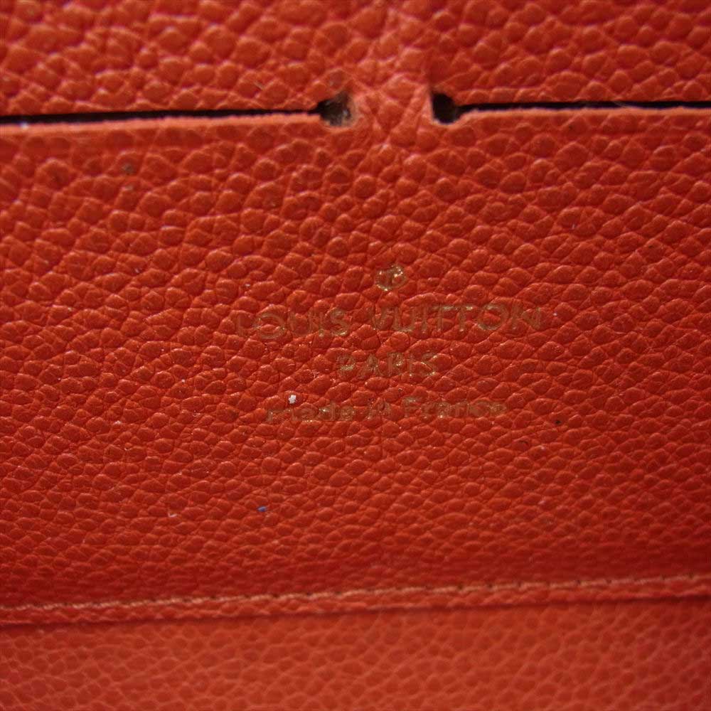 LOUIS VUITTON ルイ・ヴィトン M61865 ジッピー ウォレット モノグラム アンプラント 長財布 レッド系【中古】