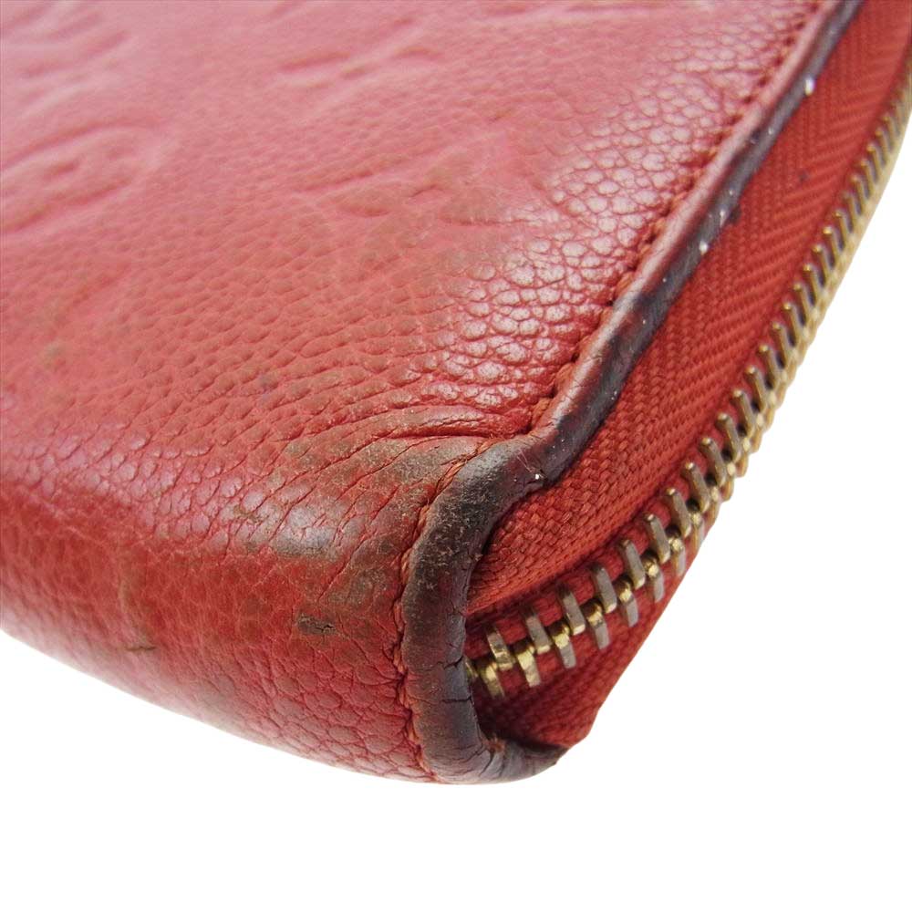 LOUIS VUITTON ルイ・ヴィトン M61865 ジッピー ウォレット モノグラム アンプラント 長財布 レッド系【中古】