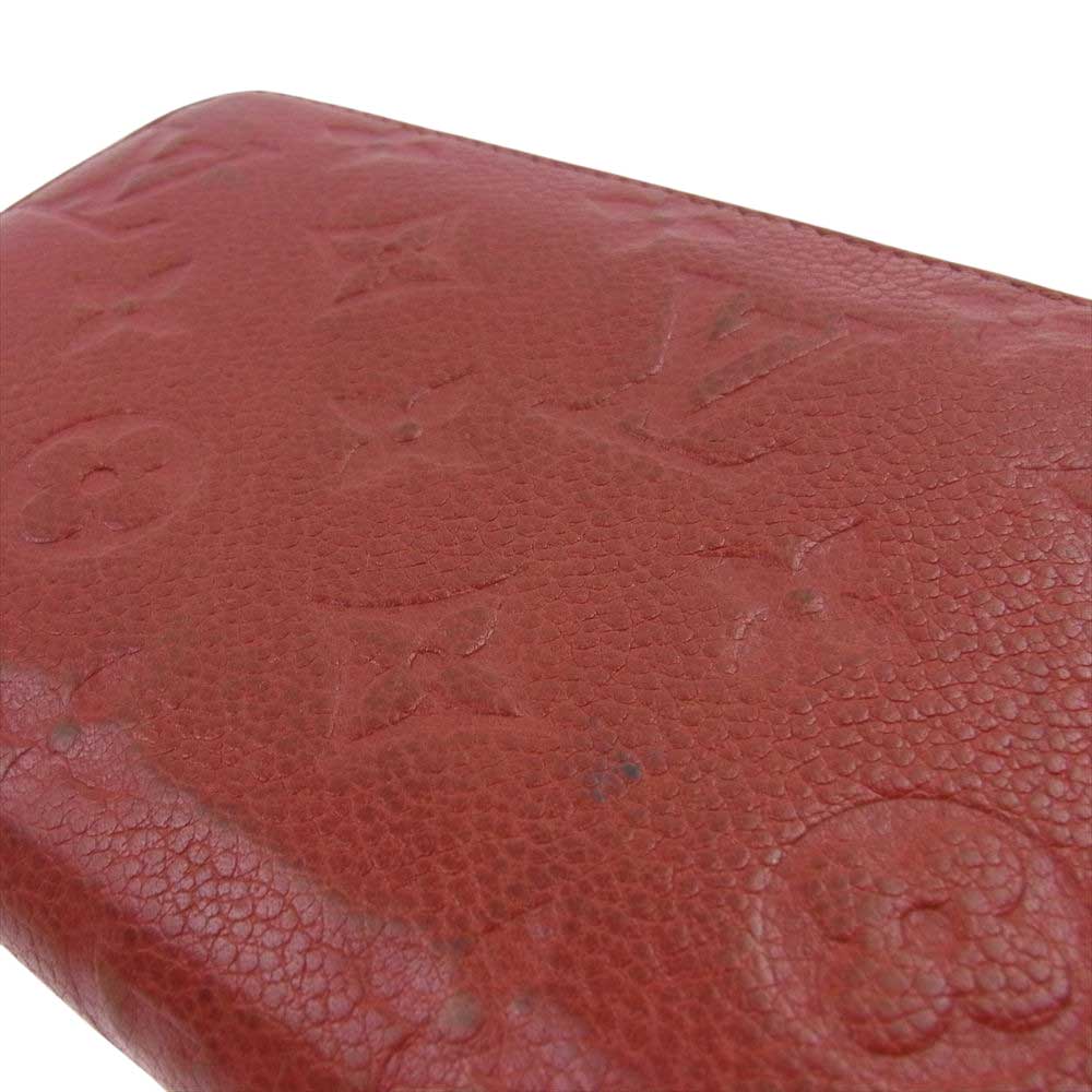 LOUIS VUITTON ルイ・ヴィトン M61865 ジッピー ウォレット モノグラム アンプラント 長財布 レッド系【中古】
