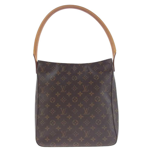 LOUIS VUITTON ルイ・ヴィトン M51145 ルーピングGM モノグラム ショルダー トート バッグ ダークブラウン系【中古】