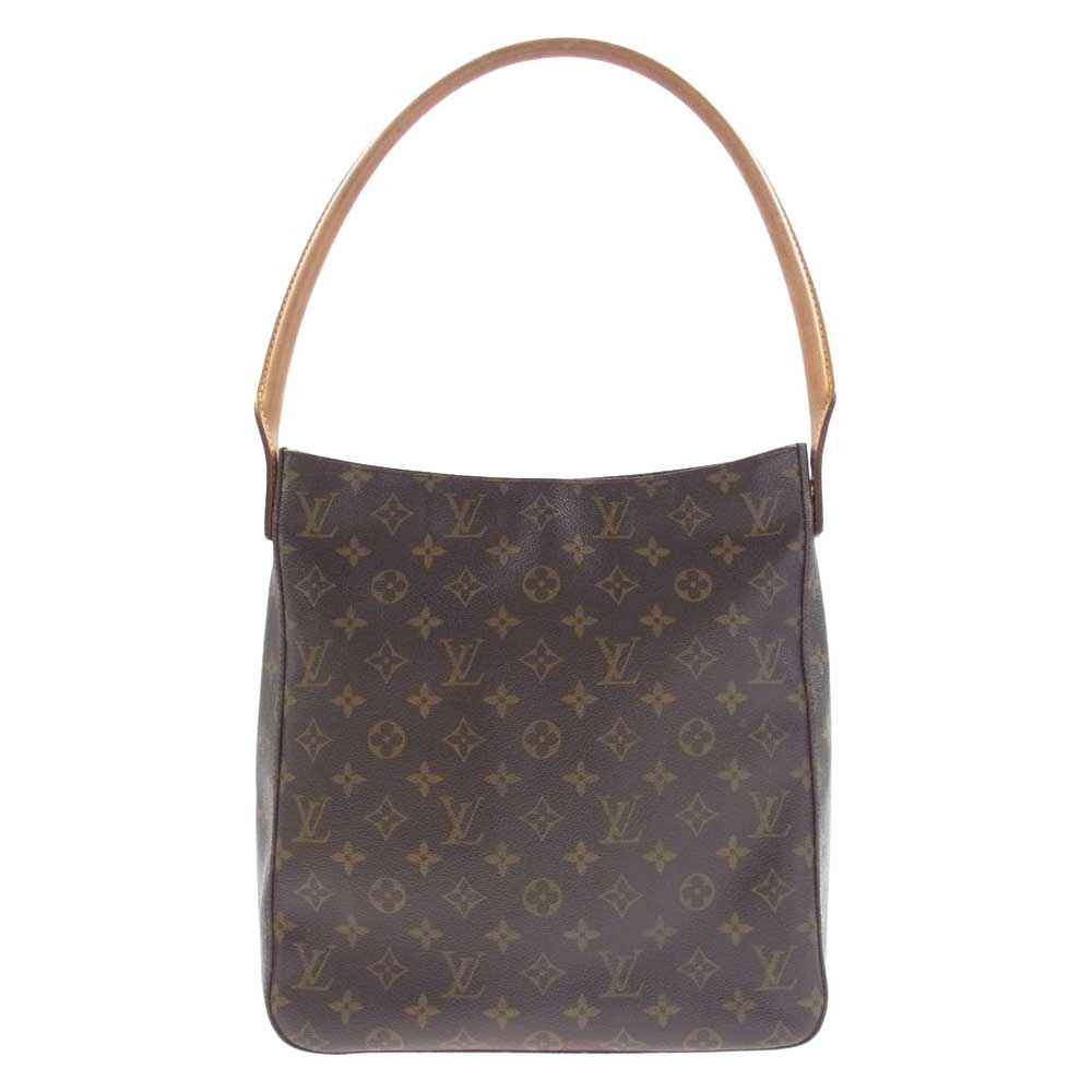 LOUIS VUITTON ルイ・ヴィトン M51145 ルーピングGM モノグラム ショルダー トート バッグ ダークブラウン系【中古】