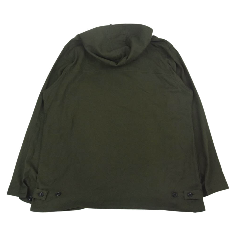 Yohji Yamamoto ヨウジヤマモト YF-B87-172 Y's BANG ON! ワイズ バングオン No.167 WOOL VIYELLA HOODED SHIRTS ウール ビエラ フーデッド シャツ カーキ系 2【美品】【中古】