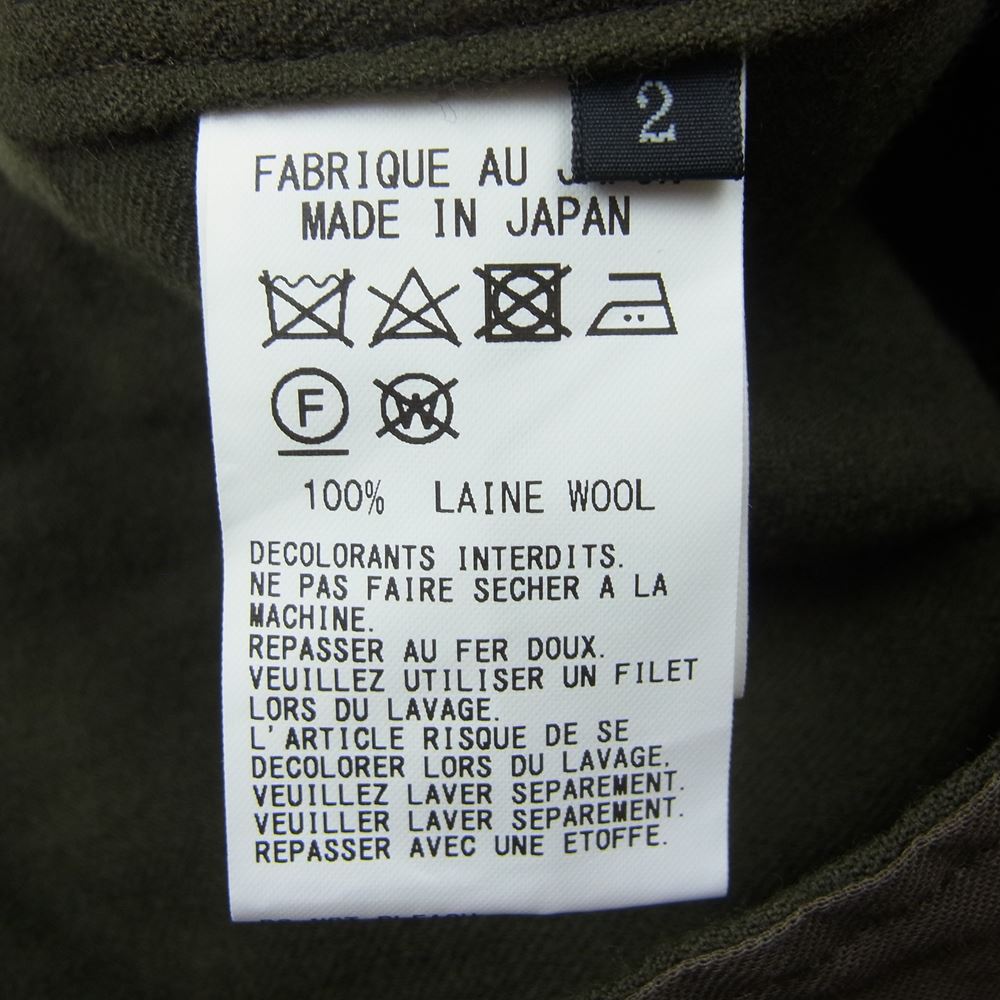 Yohji Yamamoto ヨウジヤマモト YF-B87-172 Y's BANG ON! ワイズ バングオン No.167 WOOL VIYELLA HOODED SHIRTS ウール ビエラ フーデッド シャツ カーキ系 2【美品】【中古】