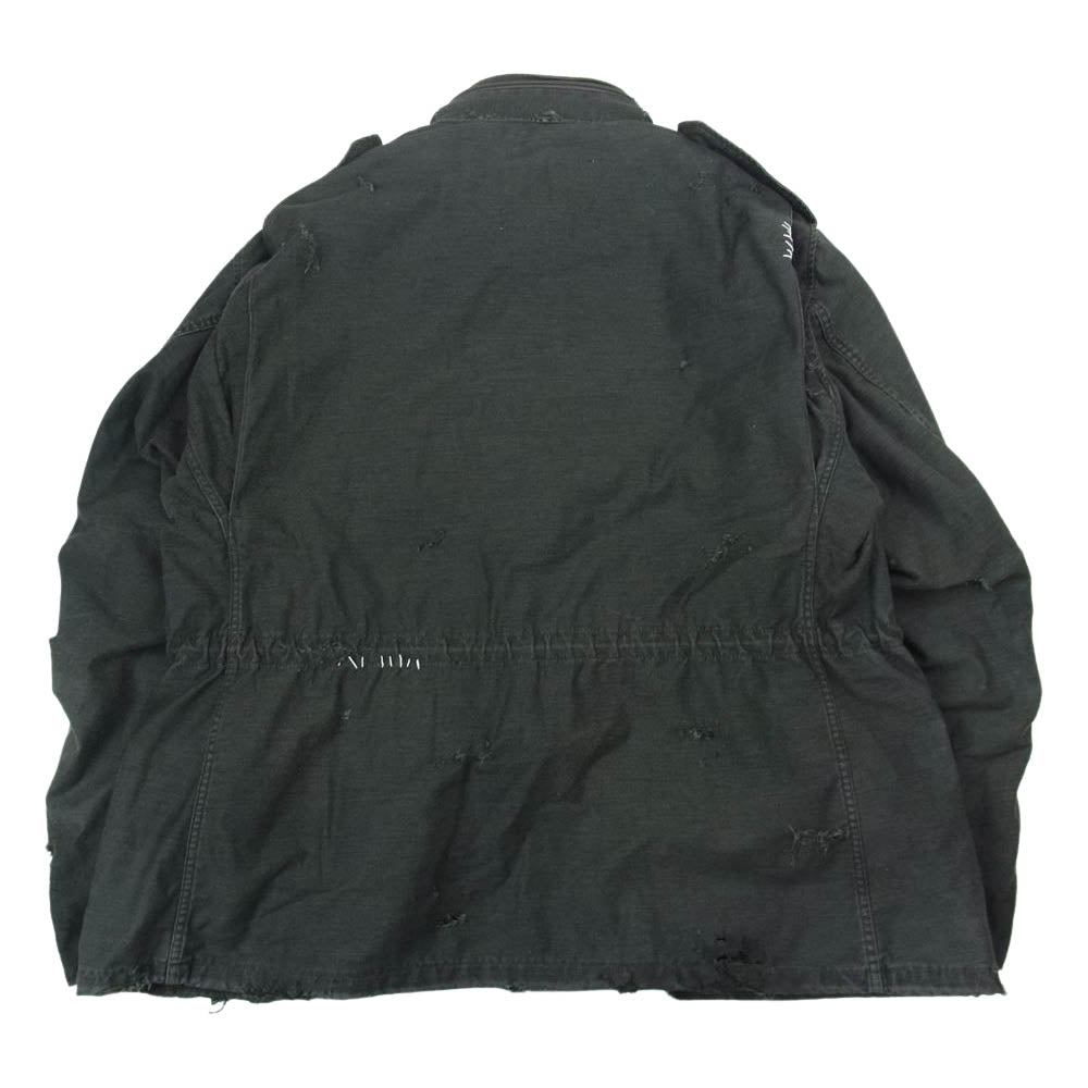 レザレクション 2023年1月製作品 HANDMADE vintage damage M-65 jacket ハンドメイド ダメージ クラッシュ 加工 ミリタリー ジャケット カーキ系【中古】