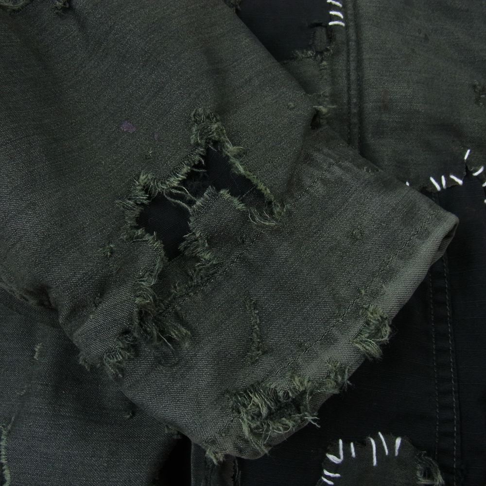 レザレクション 2023年1月製作品 HANDMADE vintage damage M-65 jacket ハンドメイド ダメージ クラッシュ 加工 ミリタリー ジャケット カーキ系【中古】