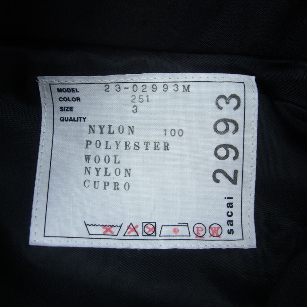 Sacai サカイ 23SS 23-02993M Nylon Twill Vest ナイロン ツイル