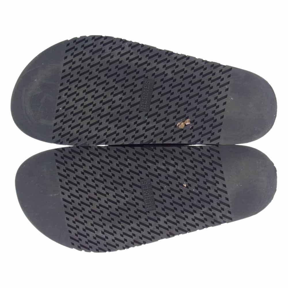 HERMES エルメス ゴー ミュール スエード サンダル ブラック系 43【中古】