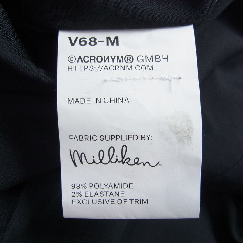アクロニウム V68-M Nylon Strech Rider Vest ナイロン ストレッチ ライダー ベスト ブラック ブラック系 XL【新古品】【未使用】【中古】