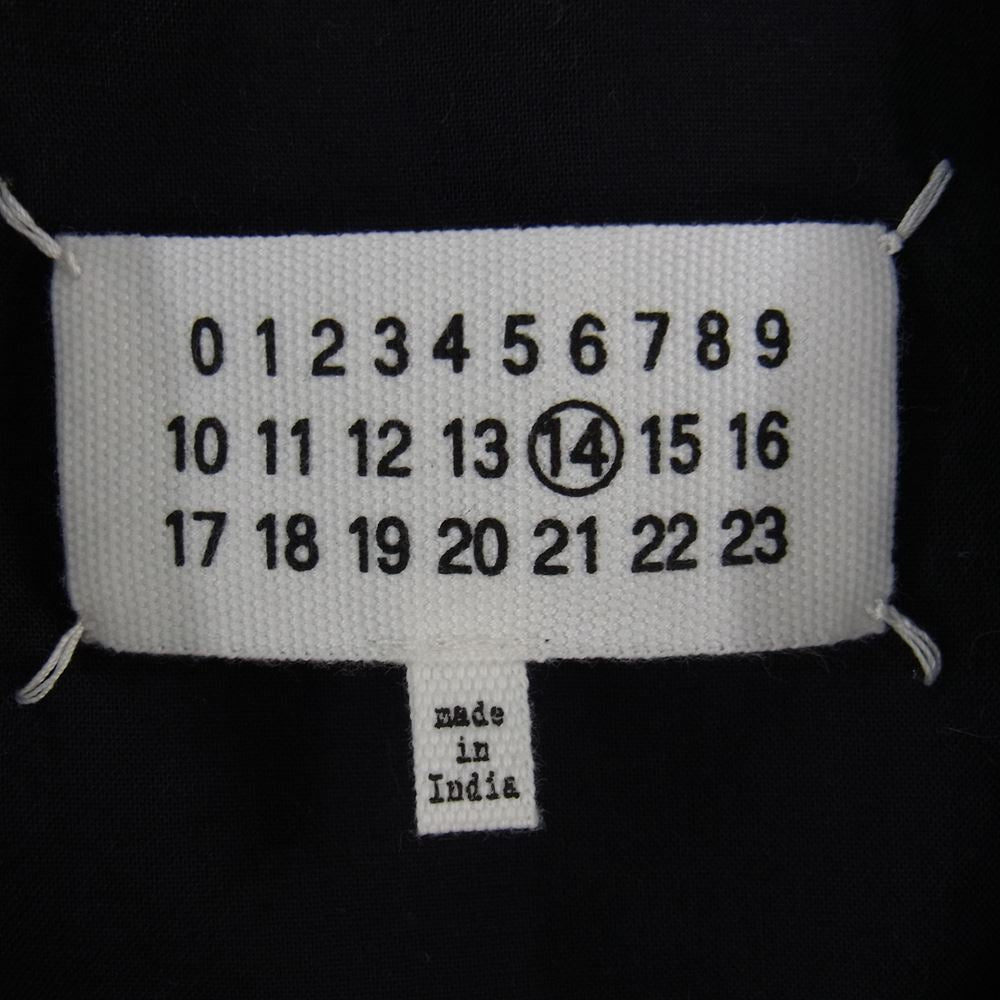 MAISON MARGIELA メゾンマルジェラ 23SS S50AM0489 SY1460 国内正規品 14ライン 5-ZIP LEATHER RIDERS JACKET5ジップ ハの字 ラムレザー シングル ライダース ジャケット ブラック系 52【美品】【中古】