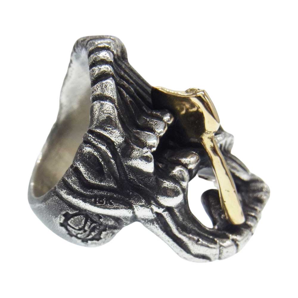 STARLIN GEAR スターリンギア 購入時ギャランティ付属 2022 ハロウィン ハチェットマン / k18ゴールド アックス & Sギアロゴ リング シルバー系【中古】