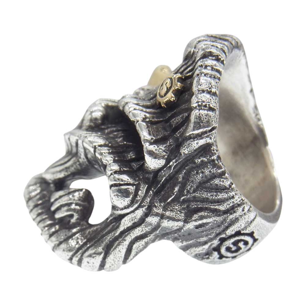 STARLIN GEAR スターリンギア 購入時ギャランティ付属 2022 ハロウィン ハチェットマン / k18ゴールド アックス & Sギアロゴ リング シルバー系【中古】