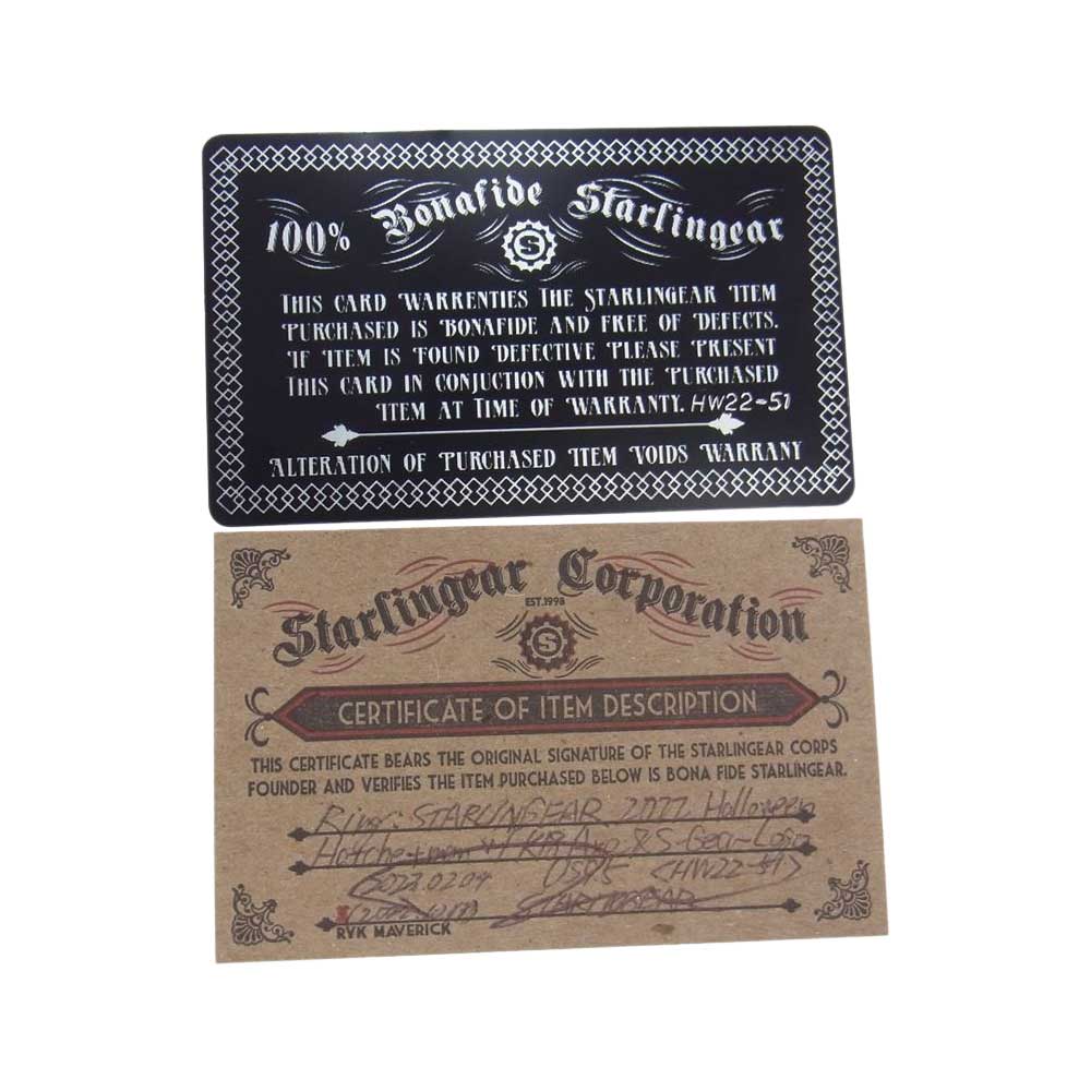 STARLIN GEAR スターリンギア 購入時ギャランティ付属 2022 ハロウィン ハチェットマン / k18ゴールド アックス & Sギアロゴ リング シルバー系【中古】