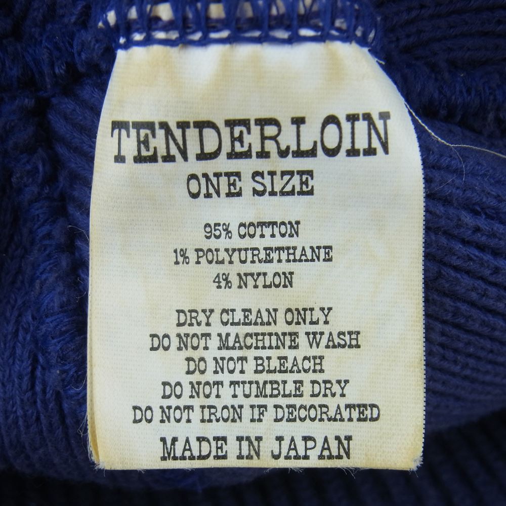 TENDERLOIN テンダーロイン T-BEANIE コットン ビーニー ニット キャップ 日本製 パープル系 ONE SIZE【中古】