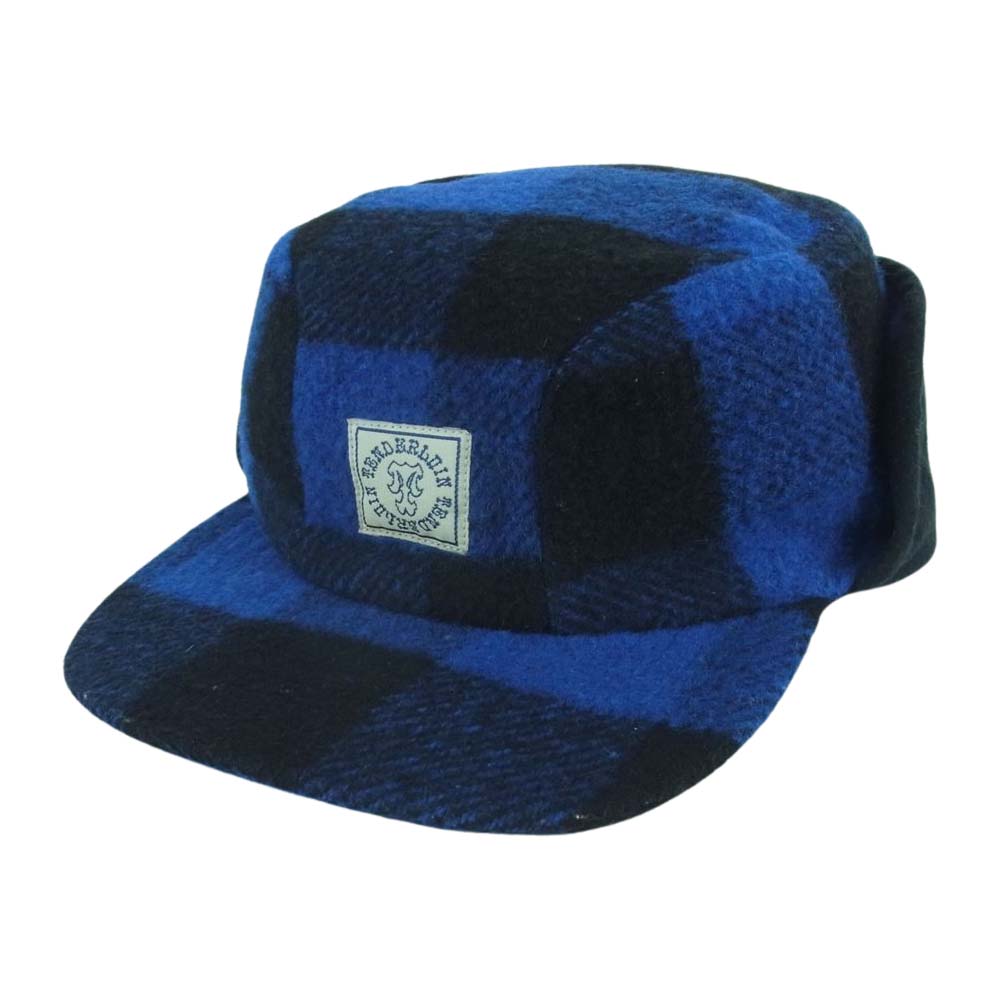 TENDERLOIN テンダーロイン バッファローチェック スノーキャップ ウインターキャップ ブルー系 ブラック系 ONE SIZE【中古】