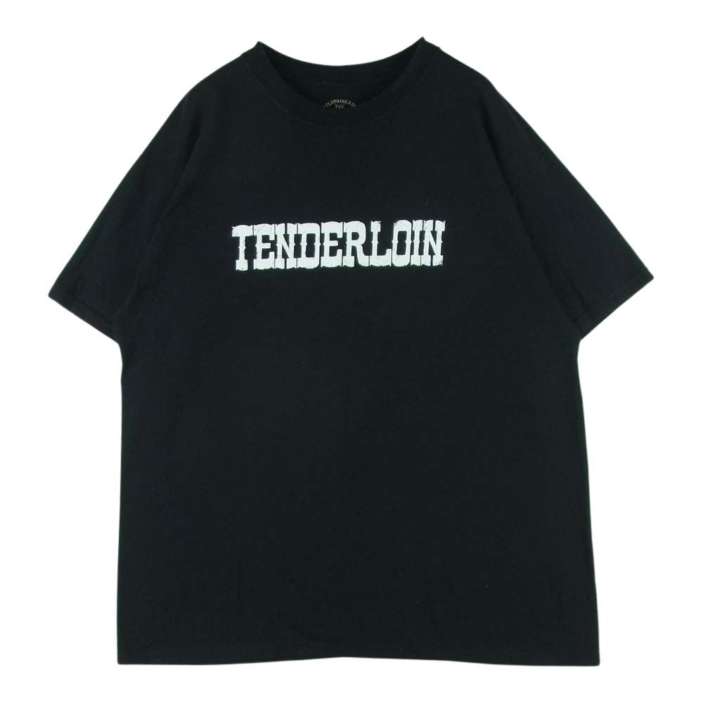 TENDERLOIN テンダーロイン T-TEE ロゴプリント 半袖 Tシャツ コットン 日本製 ブラック系 XL【中古】