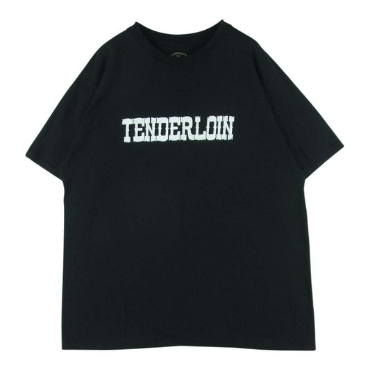 TENDERLOIN テンダーロイン T-TEE ロゴプリント 半袖 Tシャツ コットン 日本製 ブラック系 XL【中古】