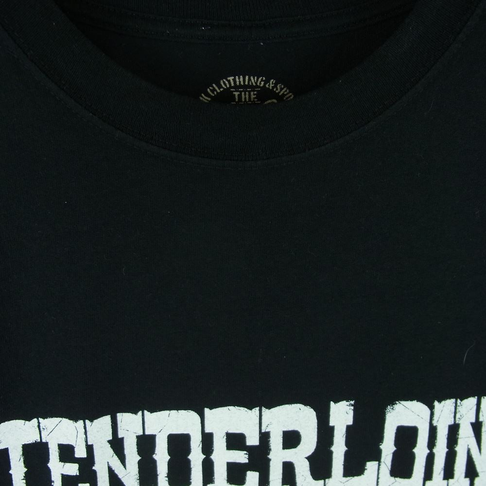 TENDERLOIN テンダーロイン T-TEE ロゴプリント 半袖 Tシャツ コットン 日本製 ブラック系 XL【中古】