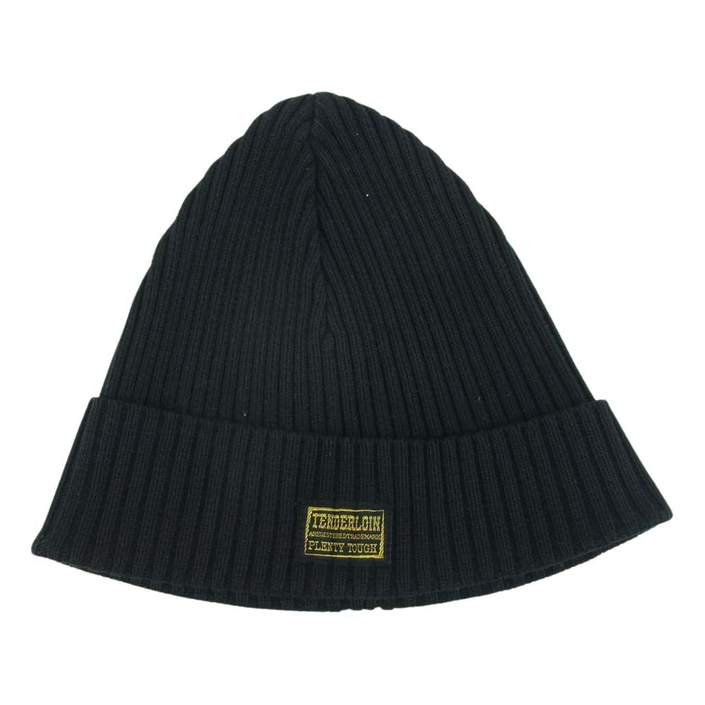 TENDERLOIN テンダーロイン T-BEANIE コットン ビーニー ニット キャップ 日本製 ブラック系 ONE SIZE FITS ALL【中古】