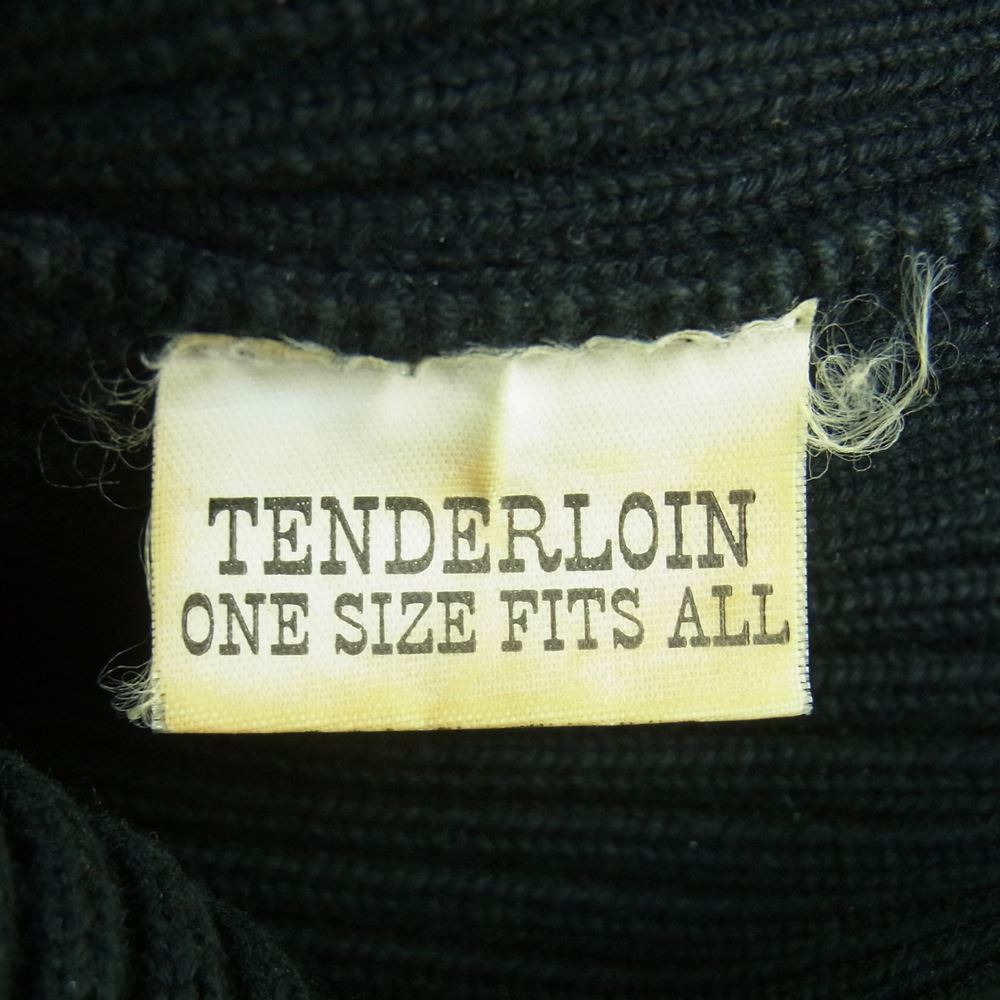 TENDERLOIN テンダーロイン T-BEANIE コットン ビーニー ニット キャップ 日本製 ブラック系 ONE SIZE FITS ALL【中古】