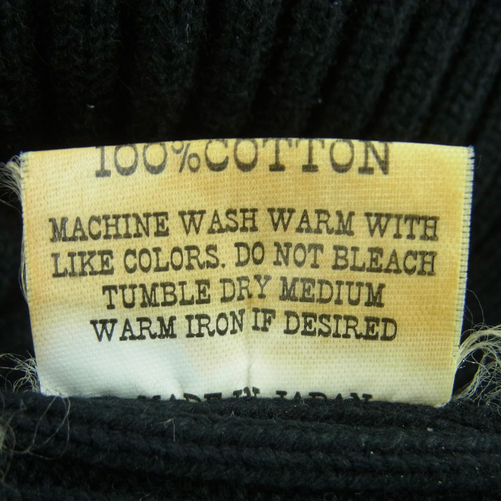 TENDERLOIN テンダーロイン T-BEANIE コットン ビーニー ニット キャップ 日本製 ブラック系 ONE SIZE FITS ALL【中古】