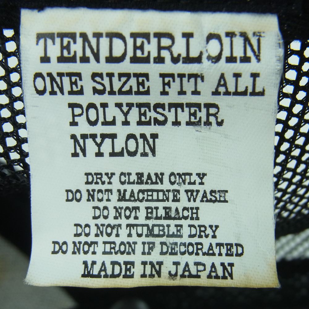 TENDERLOIN テンダーロイン T-MESH CAP UNEMPLOYED メッシュ ワッペン キャップ 帽子 ダークネイビー系 ブラック系【中古】