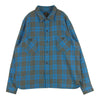 TENDERLOIN テンダーロイン T-HEAVY FLANNEL SHT ヘビー フランネル チェック 長袖 シャツ ブルー系 グレイッシュブラウン系 L【美品】【中古】