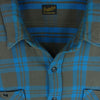 TENDERLOIN テンダーロイン T-HEAVY FLANNEL SHT ヘビー フランネル チェック 長袖 シャツ ブルー系 グレイッシュブラウン系 L【美品】【中古】