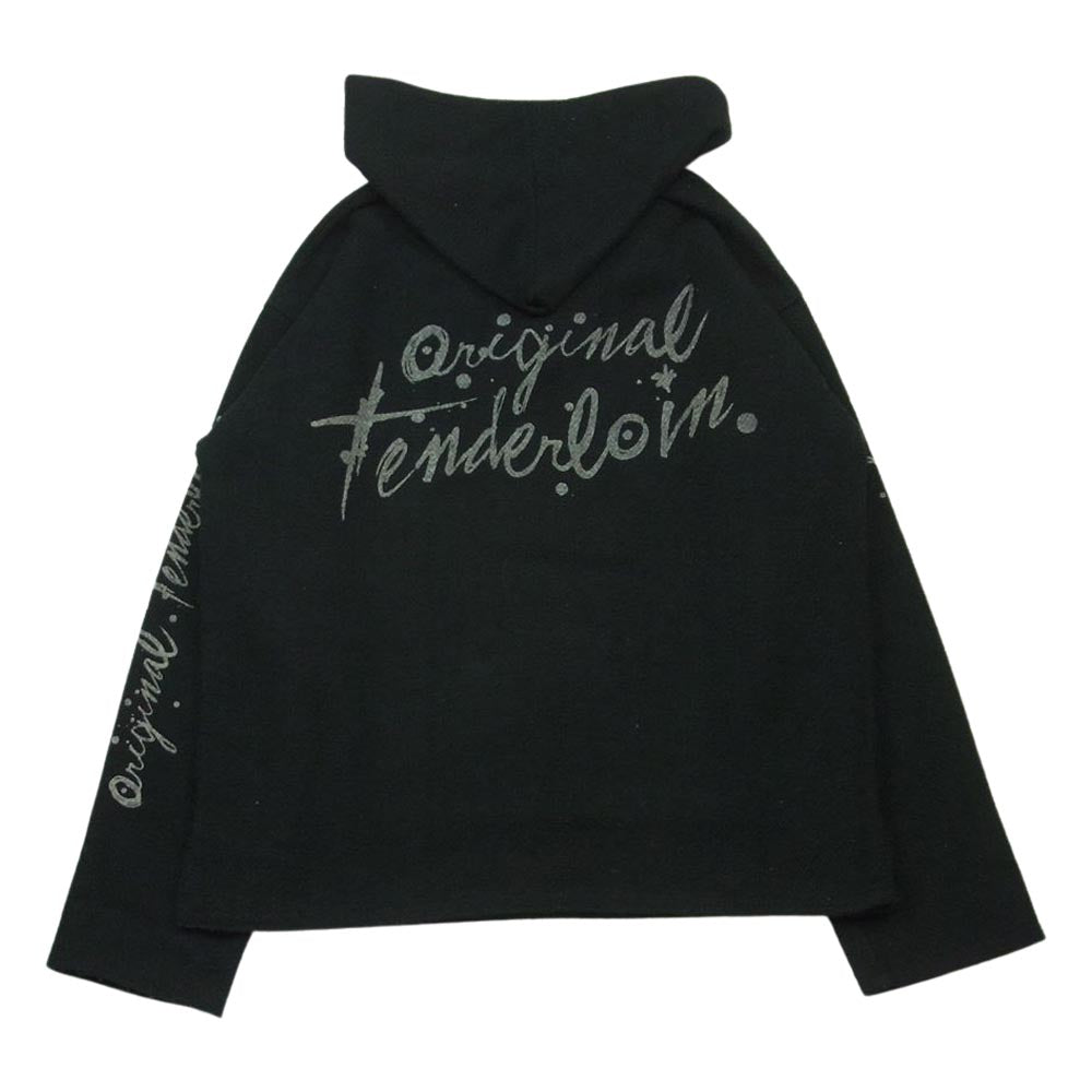 TENDERLOIN テンダーロイン 19AW T-BAJA DLR メキシカンパーカー ロゴ プリント パーカー メキシコ製 ブラック系 L【中古】