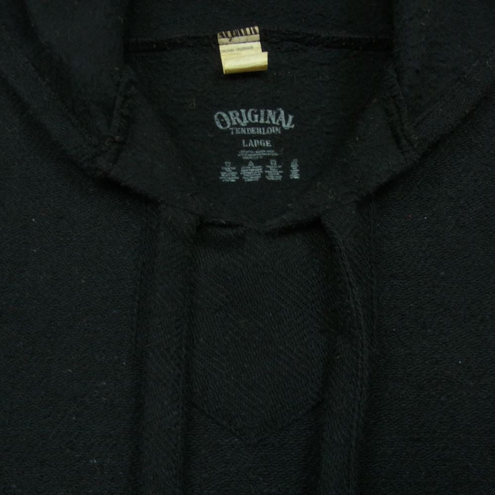 TENDERLOIN テンダーロイン 19AW T-BAJA DLR メキシカンパーカー ロゴ プリント パーカー メキシコ製 ブラック系 L【中古】