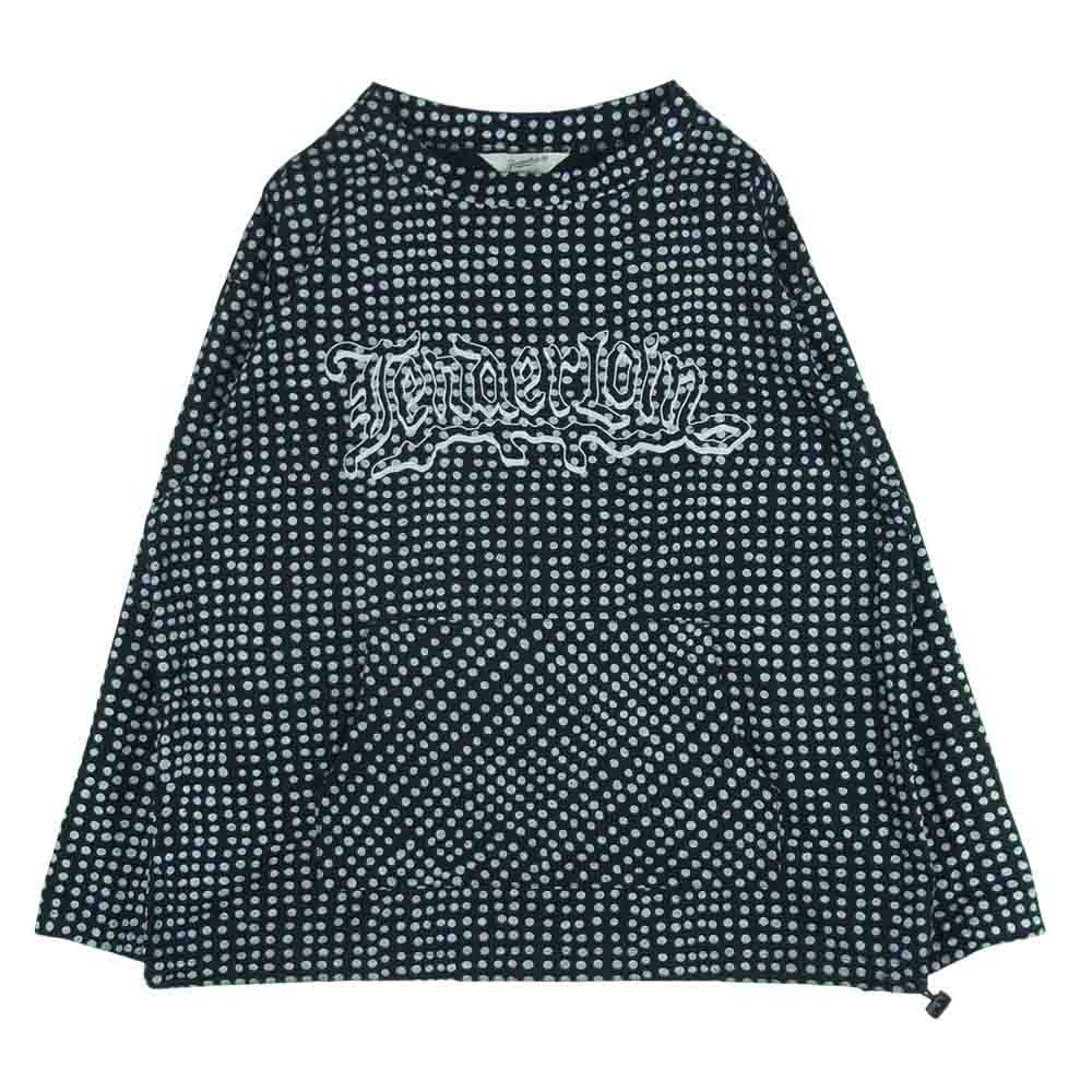 TENDERLOIN テンダーロイン 18AW ATX CREW D アブストラクト クルーネック ロゴプリント ドット プルオーバー シャツ ブラック系 ホワイト系 M【中古】