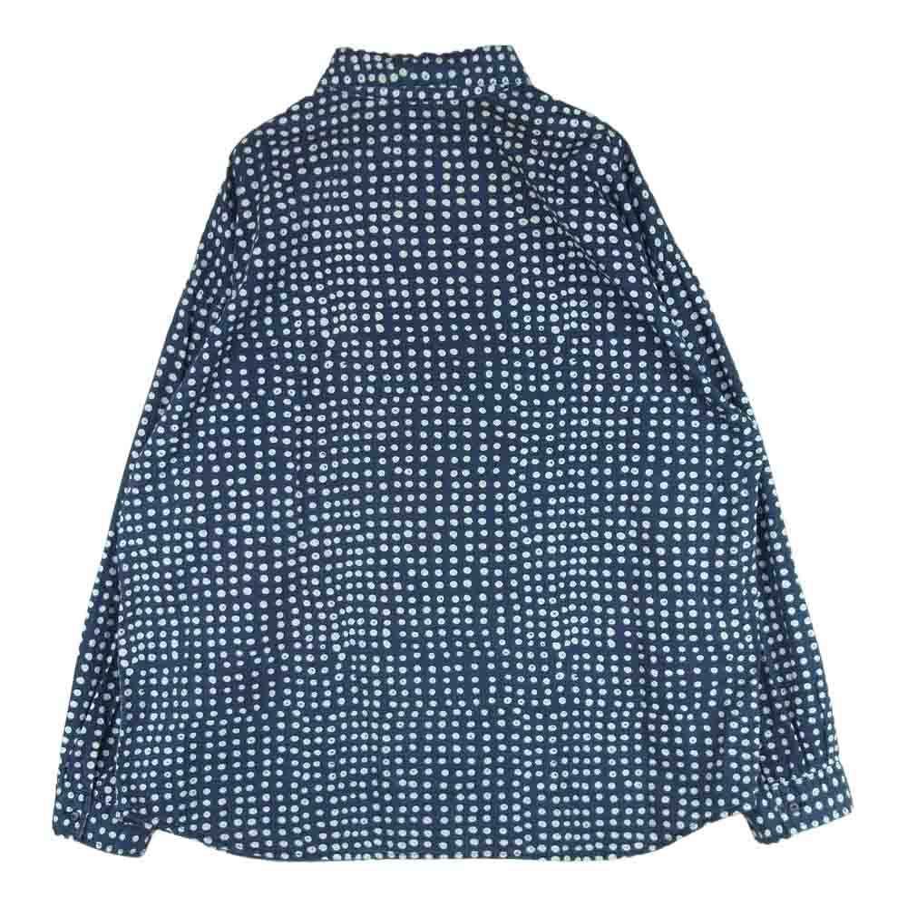 TENDERLOIN テンダーロイン 17AW T-COTTON SHT D ドット 長袖 シャツ コットン 日本製 インディゴブルー系 ホワイト系 M【中古】