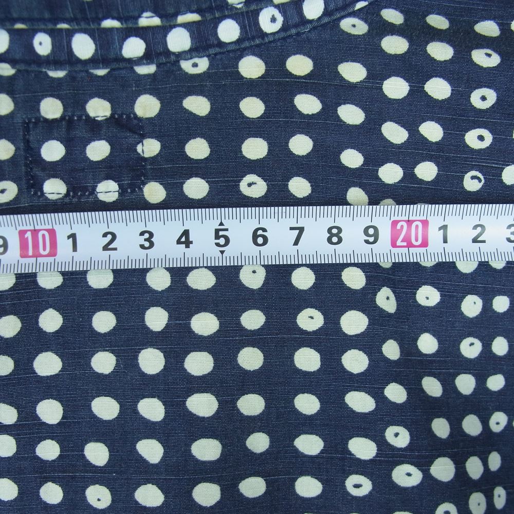 TENDERLOIN テンダーロイン 17AW T-COTTON SHT D ドット 長袖 シャツ コットン 日本製 インディゴブルー系 ホワイト系 M【中古】