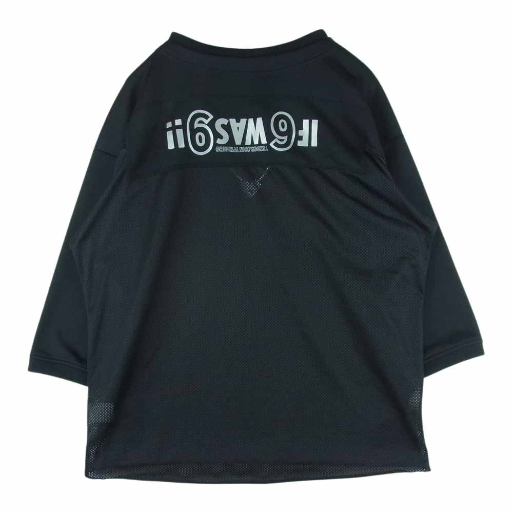 TENDERLOIN テンダーロイン 21SS NFL MESH JERSEY OG メッシュ ジャージー フットボール Tシャツ スウェット ブラック系 L【中古】