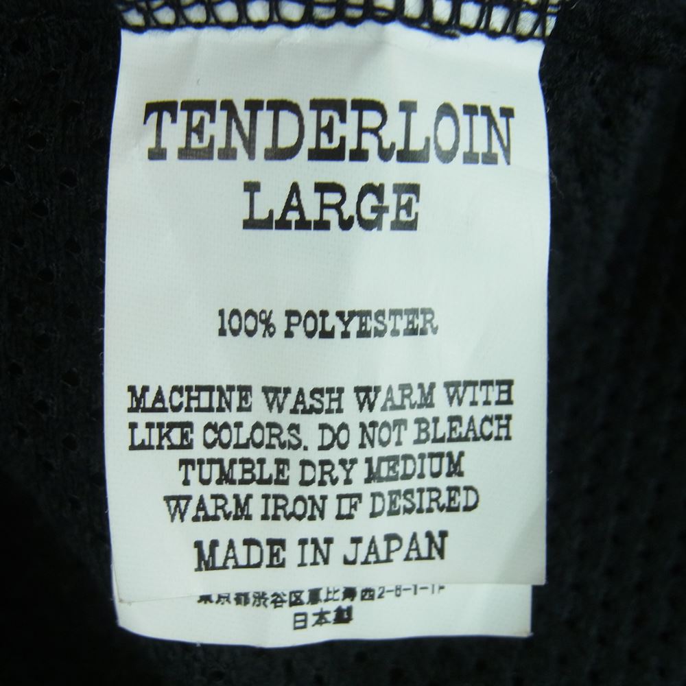 TENDERLOIN テンダーロイン 21SS NFL MESH JERSEY OG メッシュ ジャージー フットボール Tシャツ スウェット ブラック系 L【中古】