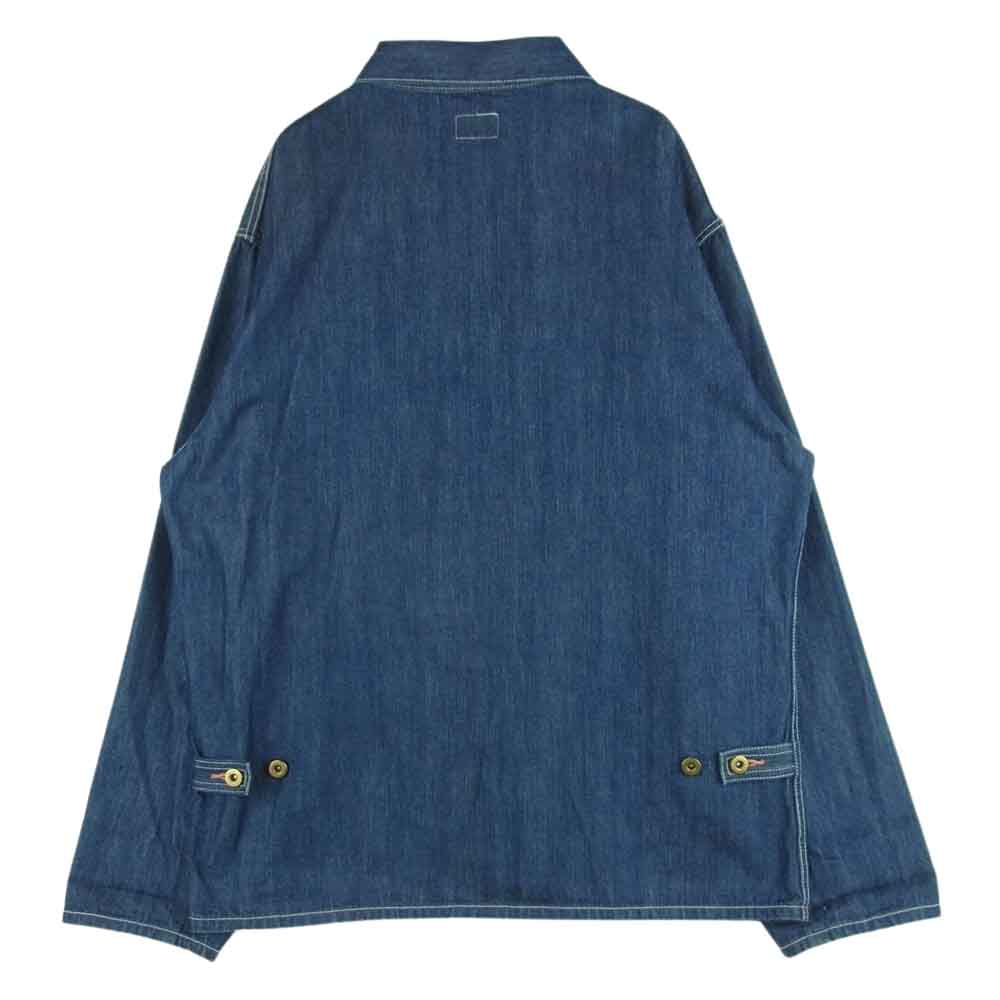 TENDERLOIN テンダーロイン ロゴワッペン デニム カバーオール ジャケット コットン 日本製 インディゴブルー系 L【中古】