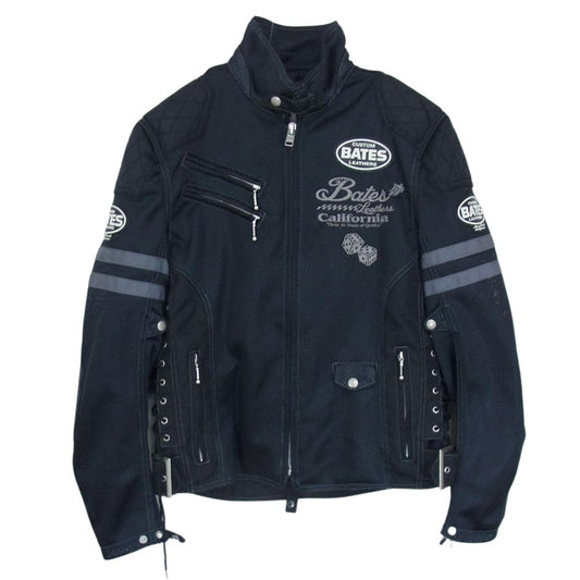 ベイツ メッシュ ライダースジャケット ブラック系 XL【中古】