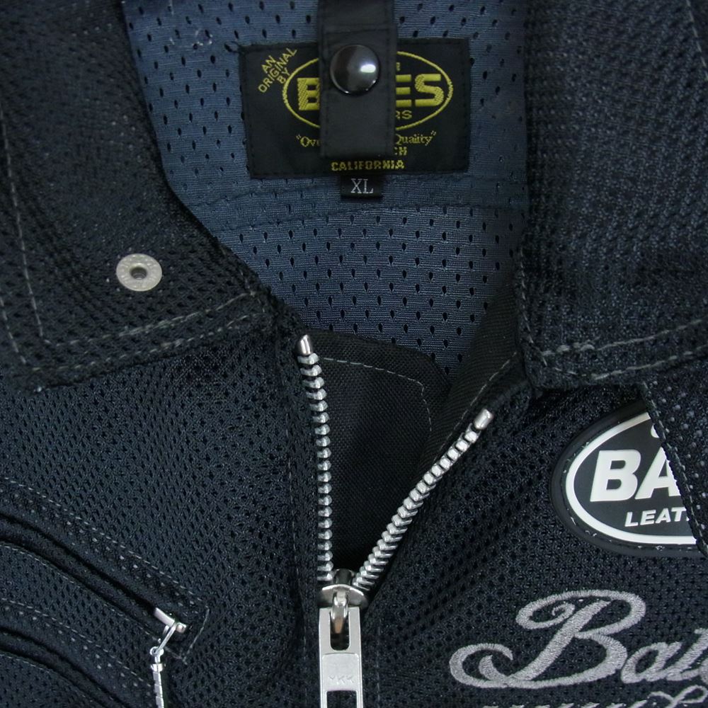 ベイツ メッシュ ライダースジャケット ブラック系 XL【中古】