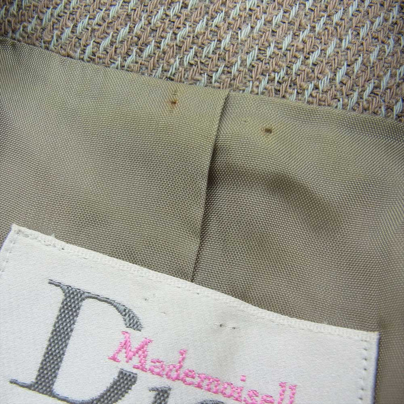 Christian Dior mademoiselle ビンテージ　シルクスーツスカートスーツ上下