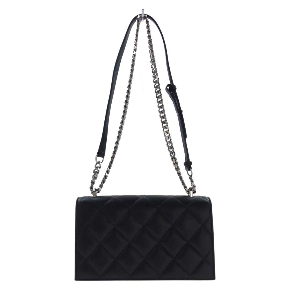 Alexander McQueen アレキサンダーマックイーン 5294141AXBY1000 ナックル　ジュエル　サッチェル Jewelled Satchel ナックル ジュエル サッチェル キルト ショルダー バッグ ブラック系【美品】【中古】