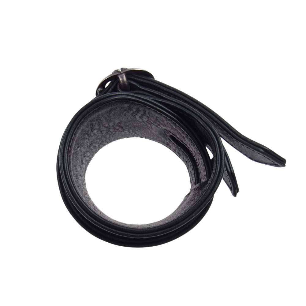 CHROME HEARTS クロムハーツ（原本無） ダブル R&R レザー ブレスレット ブラック系【中古】