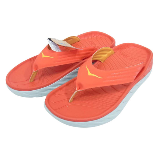 ホカ オネオネ 1099675-FAYW ORA RECOVERY FLIP オラ リカバリー フリップ サンダル レッド系 25.0cm【極上美品】【中古】