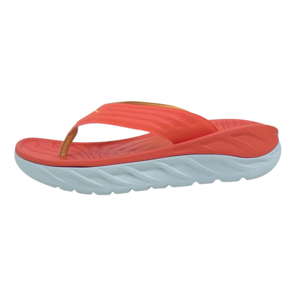 ホカ オネオネ 1099675-FAYW ORA RECOVERY FLIP オラ リカバリー フリップ サンダル レッド系 25.0cm【極上美品】【中古】