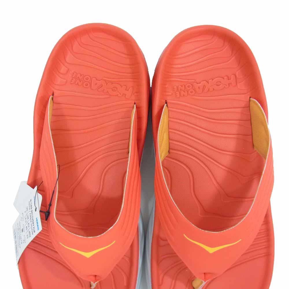 ホカ オネオネ 1099675-FAYW ORA RECOVERY FLIP オラ リカバリー フリップ サンダル レッド系 25.0cm【極上美品】【中古】