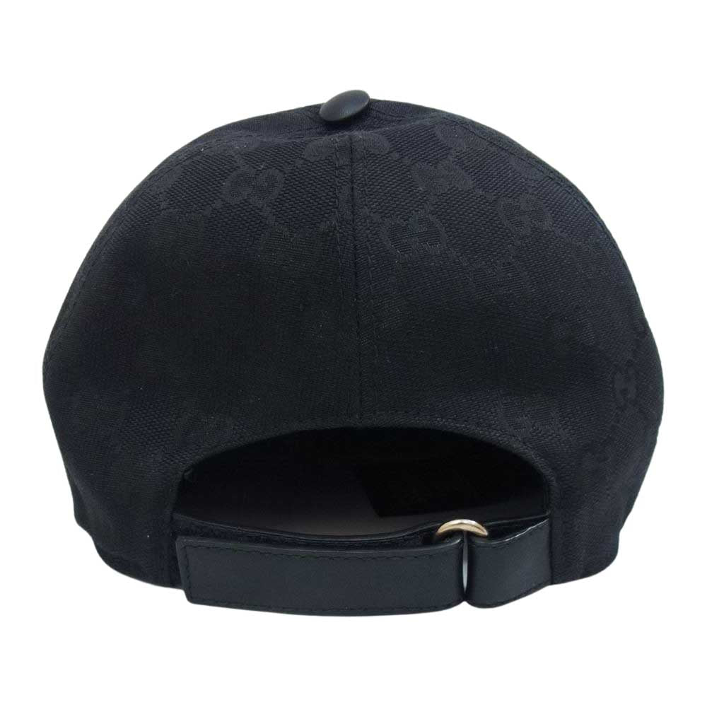 GUCCI グッチ 200035 202291 GG CANVAS BASEBALL オリジナル GGキャンバス シェリーライン ベースボール キャップ ブラック系 XL【中古】