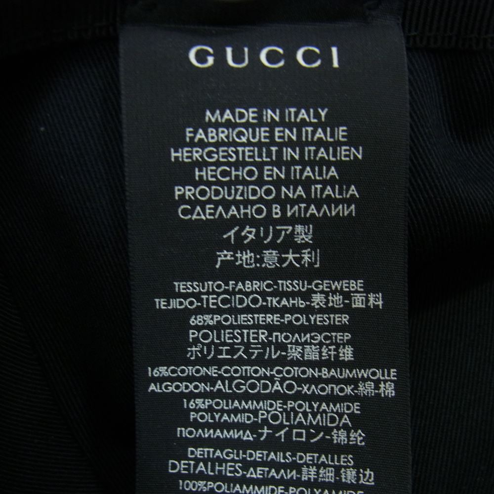 GUCCI グッチ 200035 202291 GG CANVAS BASEBALL オリジナル GGキャンバス シェリーライン ベースボール キャップ ブラック系 XL【中古】