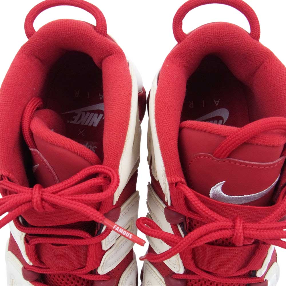 Supreme シュプリーム 902290-600 × NIKE ナイキ AIR MORE UPTEMPO シュプテン モアテン エアモアアップテンポ スニーカー レッド系 26.5cm【極上美品】【中古】