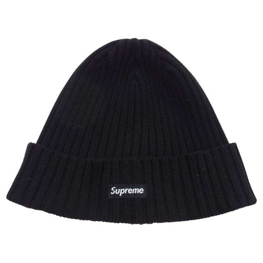 Supreme シュプリーム 22SS Overdyed Ribbed Beanie スモールボックスロゴ ビーニー コットン ニット キャップ ブラック系【中古】