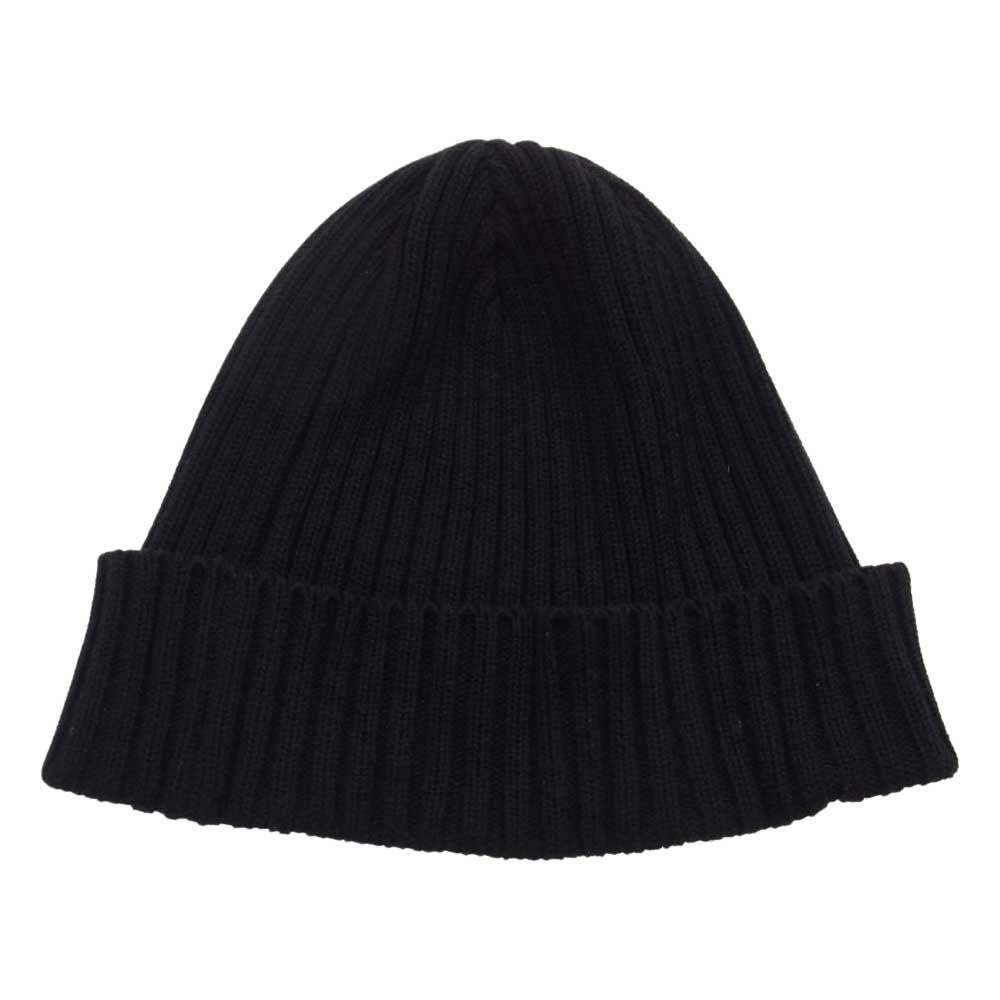 Supreme シュプリーム 22SS Overdyed Ribbed Beanie スモールボックスロゴ ビーニー コットン ニット キャップ ブラック系【中古】